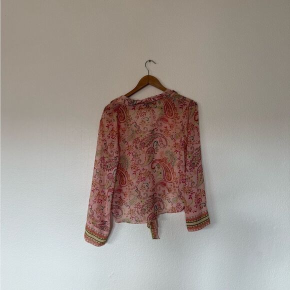 Paisley Print Pink Blouse - Picture 3 of 4
